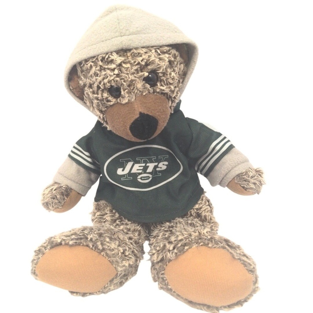 Good Stuff New York Jets Plush Teddy Bear 14" NFL Football Fan Hooded‎ Jersey